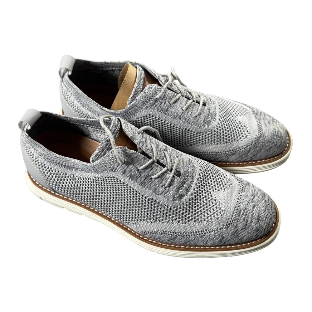 Cusolemore Shoes Mens Size 12 Gray Knit Wingtip Oxford Casual Lightweight